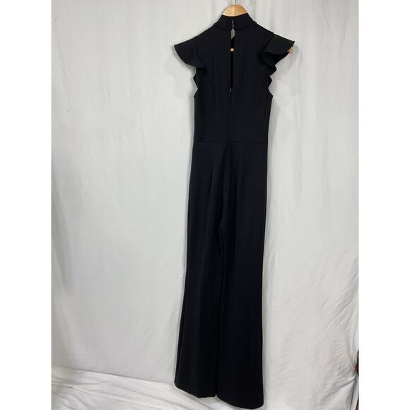Amanda Uprichard X Revolve 'Davina' Black Rayon Jumpsuit Size M - Picture 3 of 5